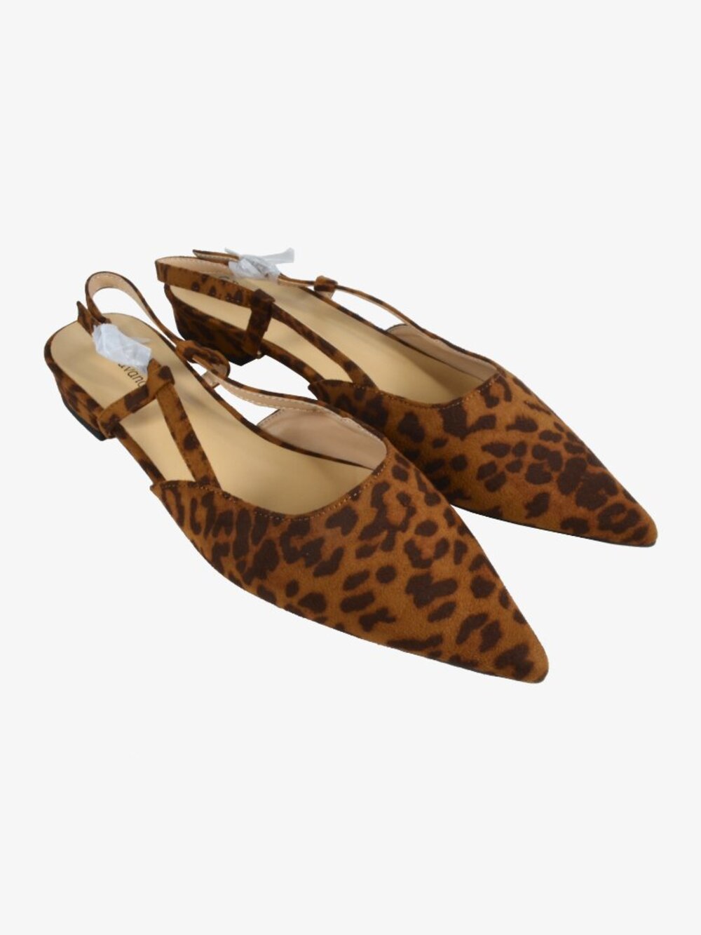 C. Paravano Slingback Flats, Leopard Print, Women's, 10.5